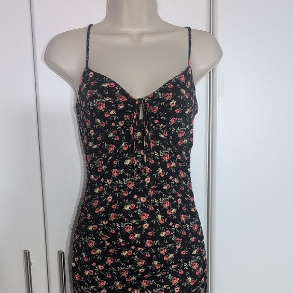 Windsor Black and Pink Floral Mini Dress - Picture 2 of 7
